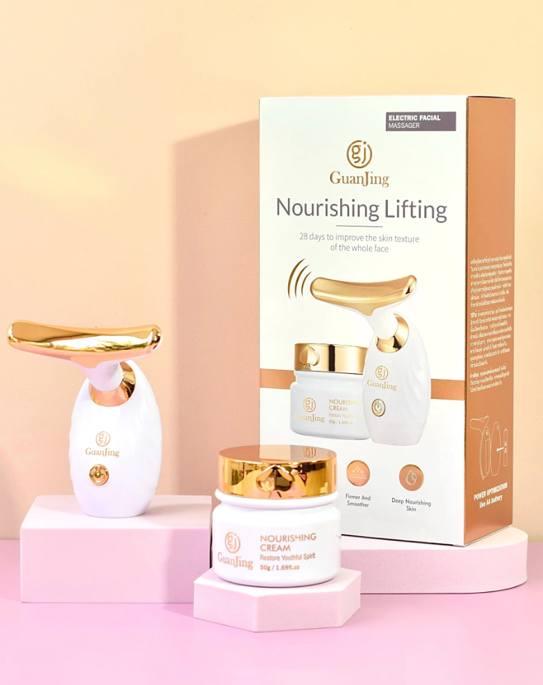Kit Facial Crema Antiarrugas Y Masajeador Reafirmante