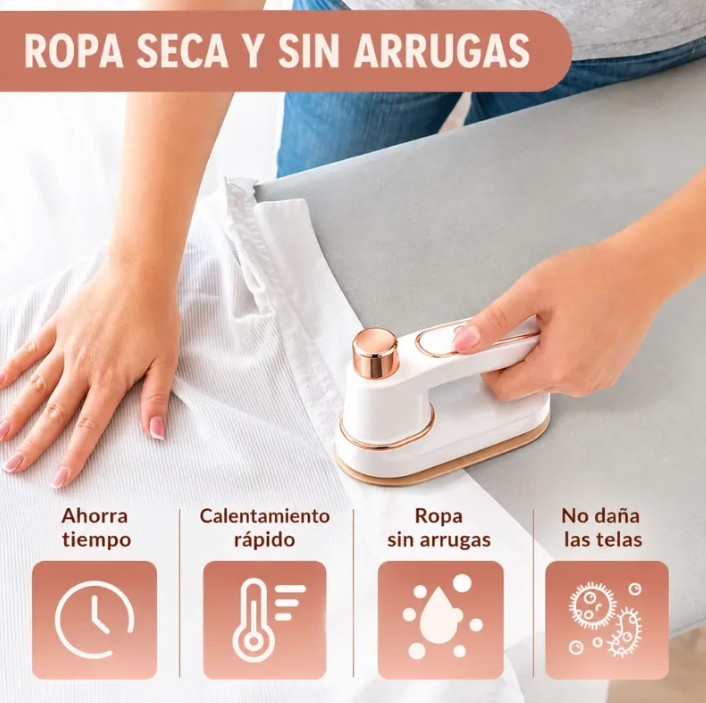 ⚡🧳 Mini Plancha Portátil – Prendas Impecables Donde Vayas 💧👕
