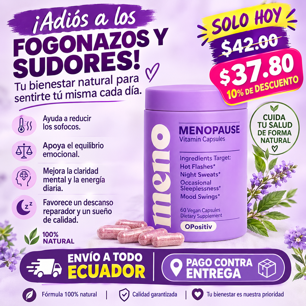 MENO  - Cápsulas de vitaminas para la menopausia -    Solo hoy, hasta un 30 % de descuento.