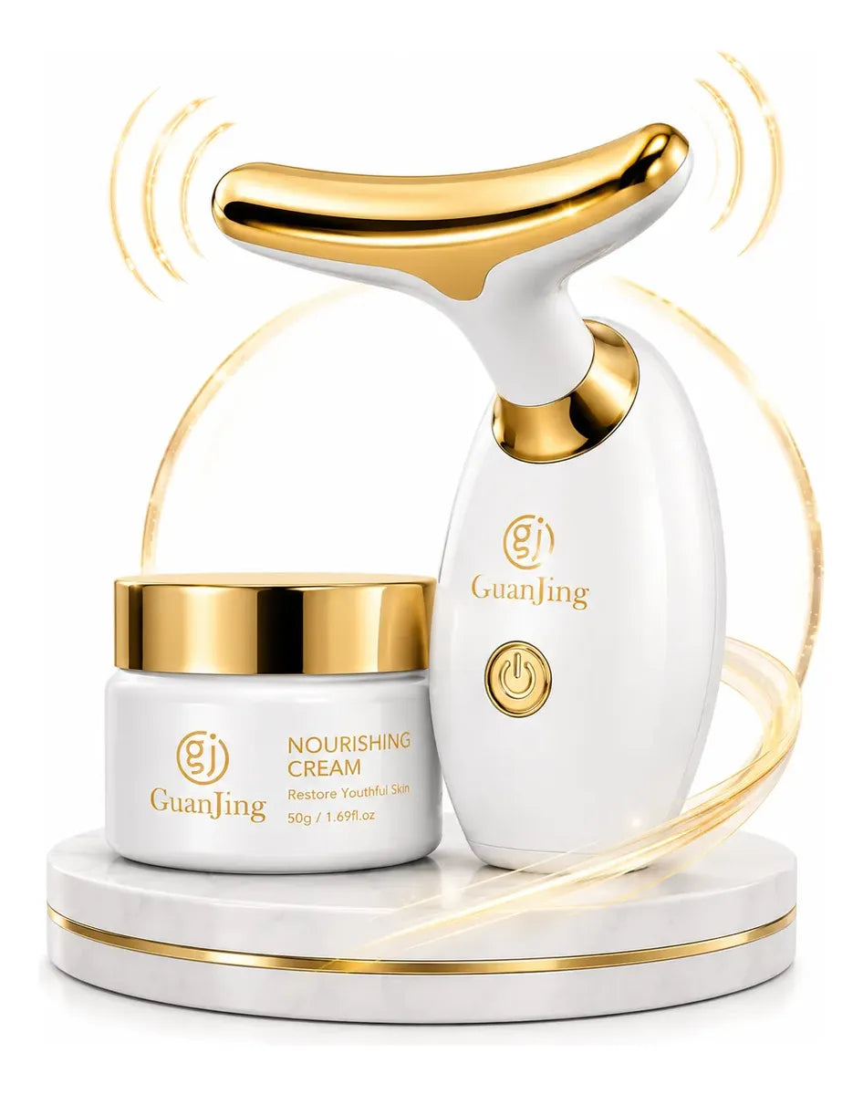 Kit Facial Crema Antiarrugas Y Masajeador Reafirmante
