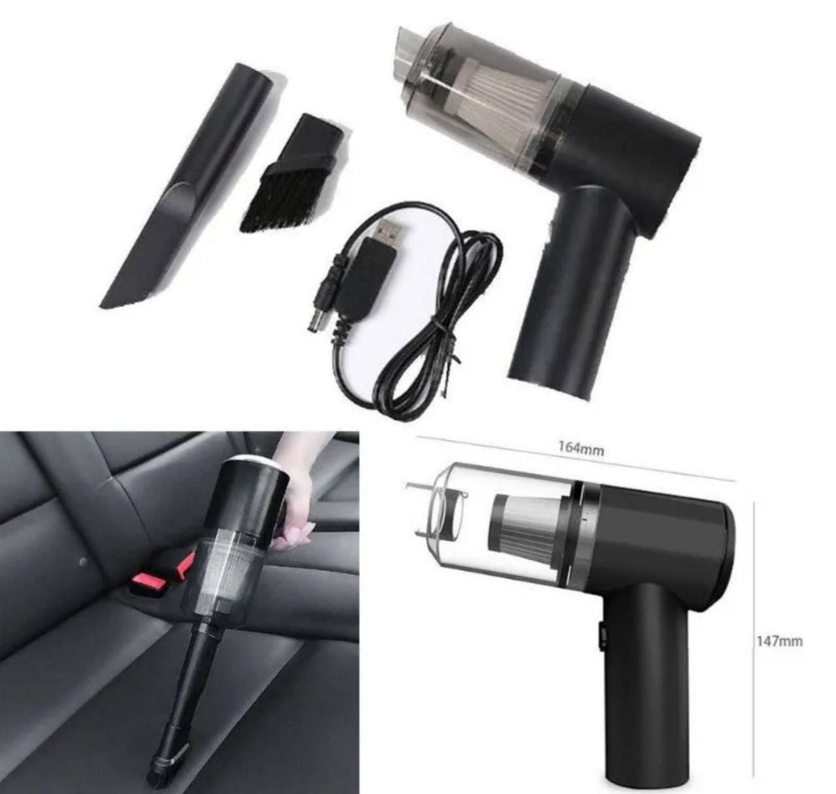 🚗💦 COMBO LIMPIEZA TOTAL – Hidrolavadora Inalámbrica + Mini Aspiradora 🌀✨